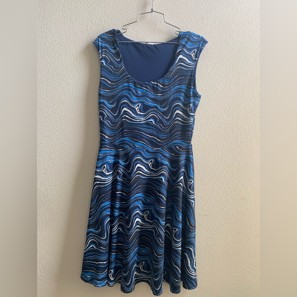 Betabrand Reversible Into-Indigo Blue Dress - M